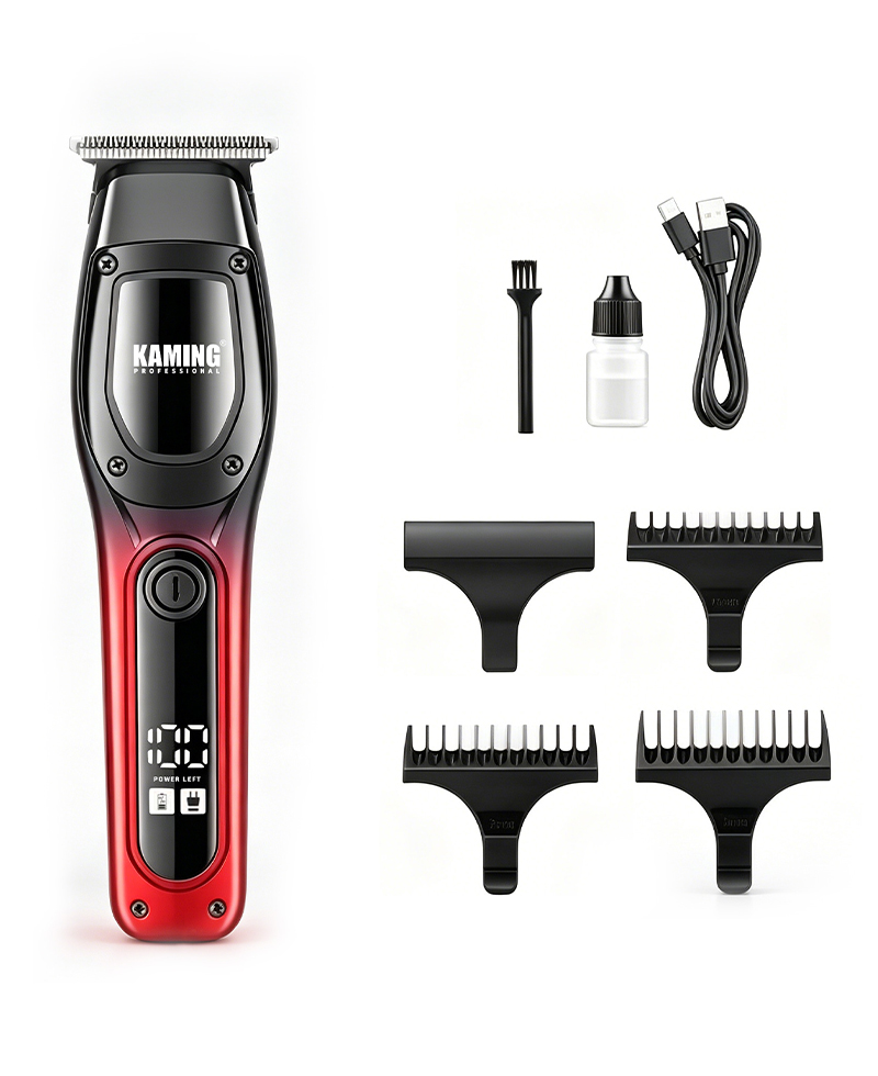 Kaming1711 Clipper Gruaige Leictreach Nua d'Fhir Taispeántas Digiteach Bearna Zero 7000 RPM Mionsonraí Trimmer Trádáil Trasteorann