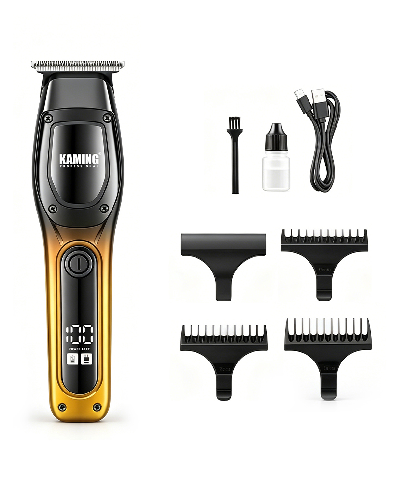 Kaming1711 Clipper Gruaige Leictreach Nua d'Fhir Taispeántas Digiteach Bearna Zero 7000 RPM Mionsonraí Trimmer Trádáil Trasteorann